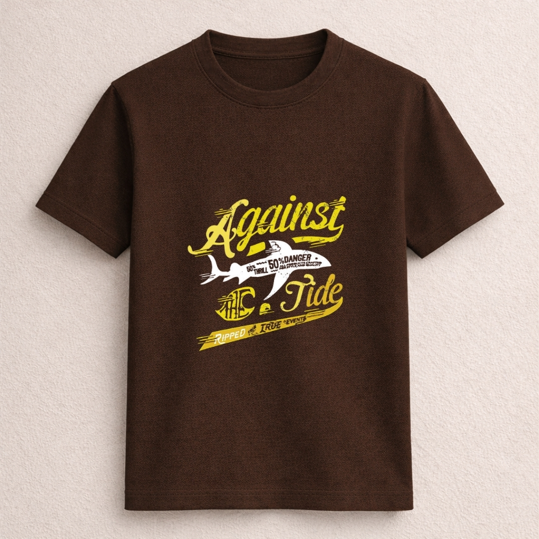 Against The Tide Shark Graphic T-Shirt - Image 3