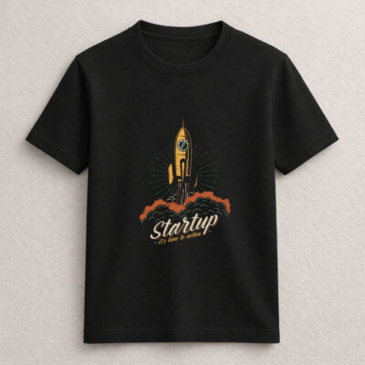 Startup Rocket Graphic T-Shirt