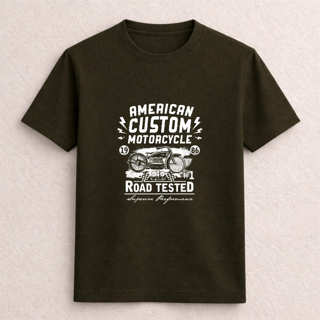 American Custom Motorcycle Graphic T-Shirt