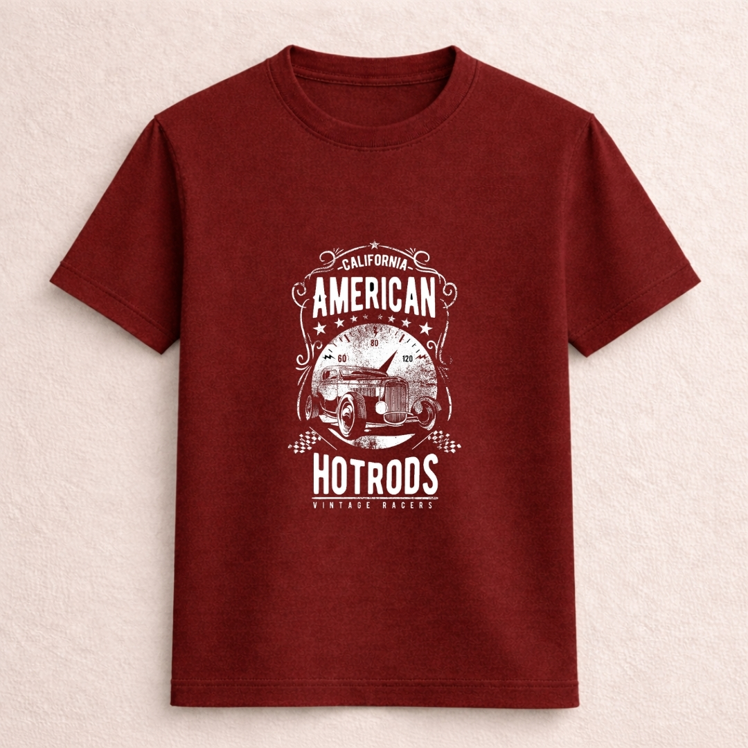 California American Hotrods Vintage Racer Graphic T-Shirt - Image 2