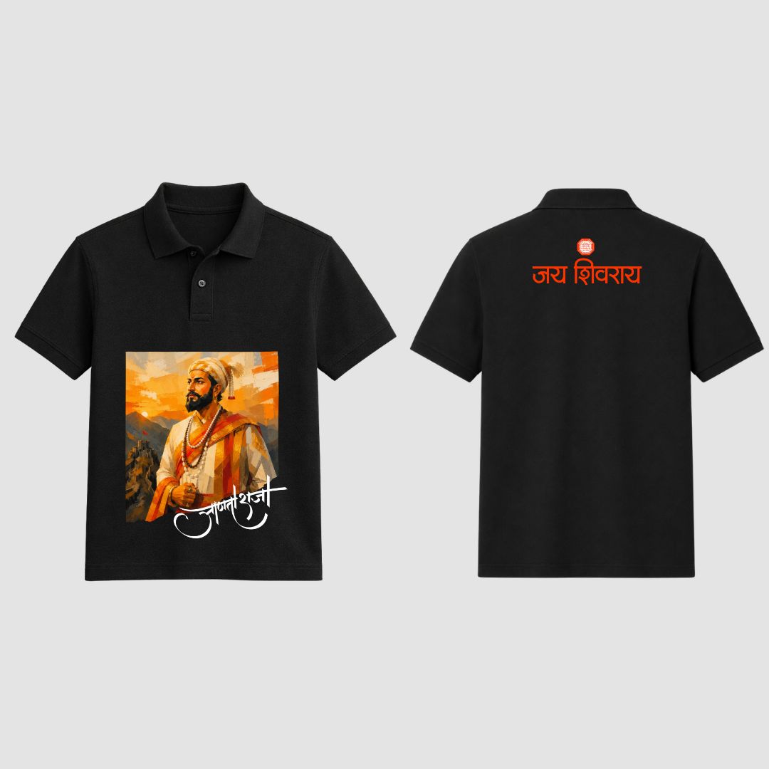 Swarajya Shivaji Maharaj Collar T-Shirt