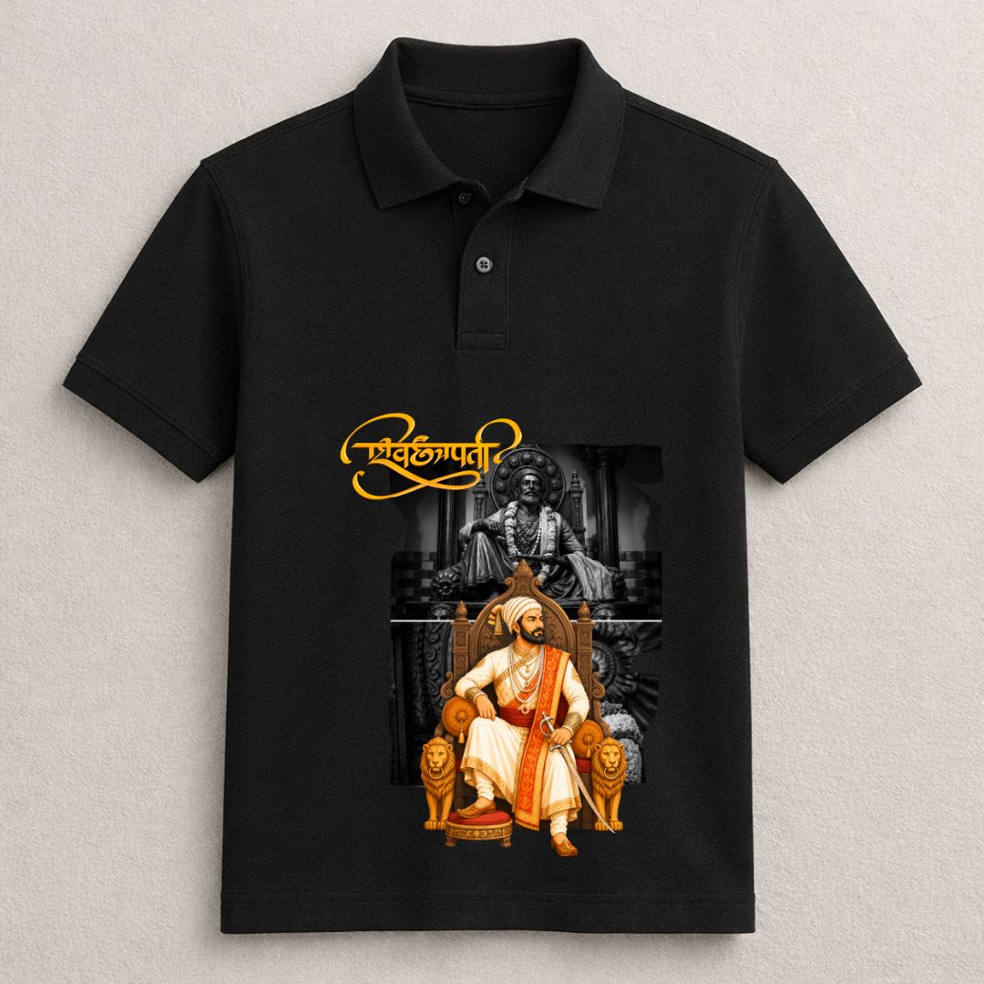 Rajyabhishek Shivaji Maharaj Collar T-Shirt - Image 2