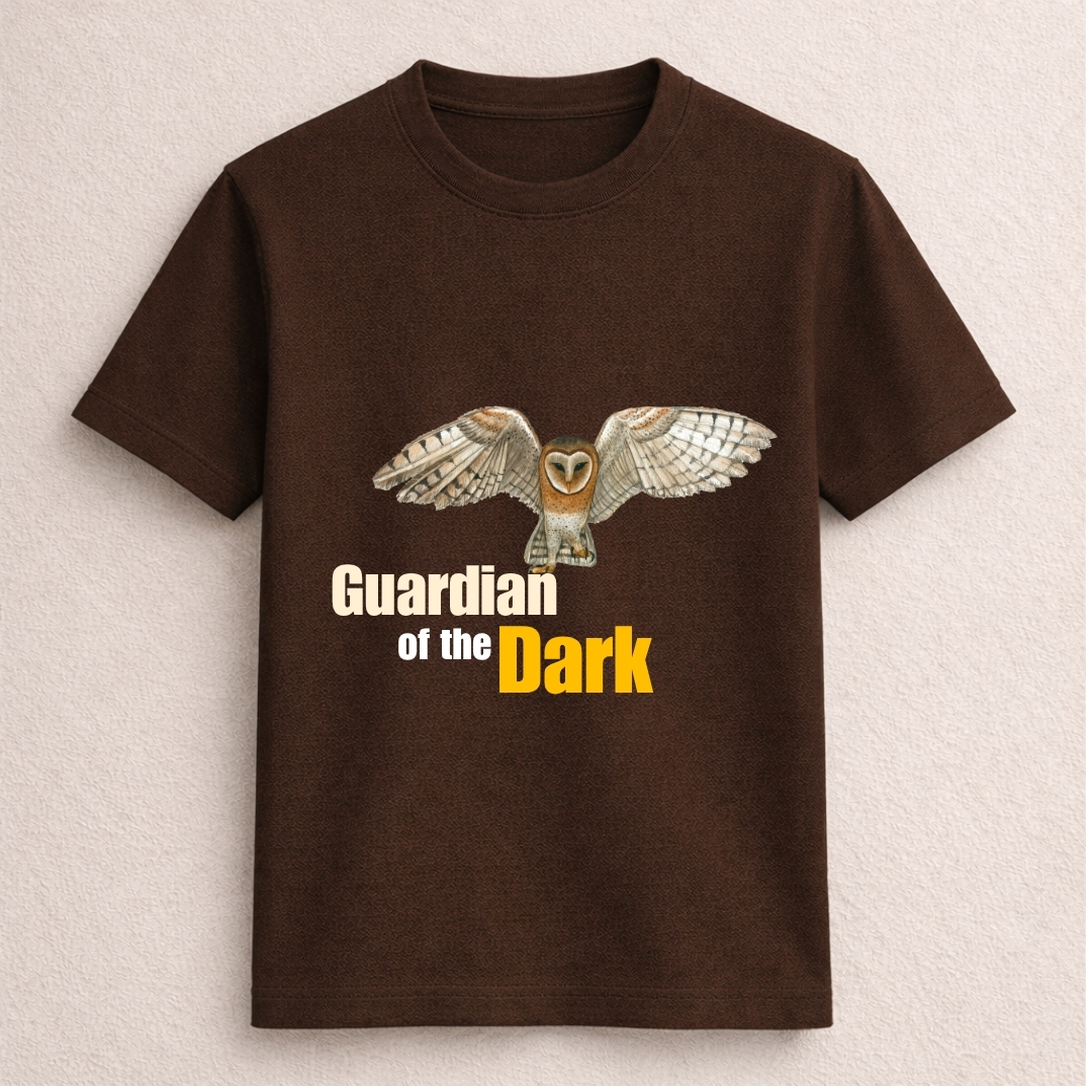 Guardian of the Dark Owl T-Shirt black wildlife graphic tee