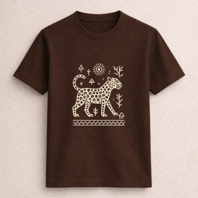 Wild Leopard Tribal Art T-Shirt