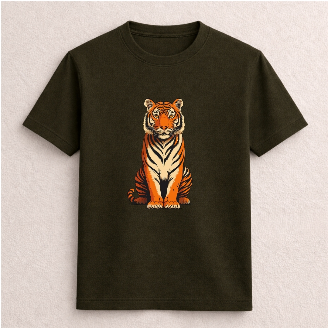 Majestic Tiger Wildlife Graphic T-Shirt - Image 6