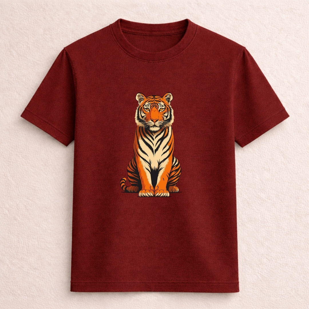 Majestic Tiger Wildlife Graphic T-Shirt - Image 4