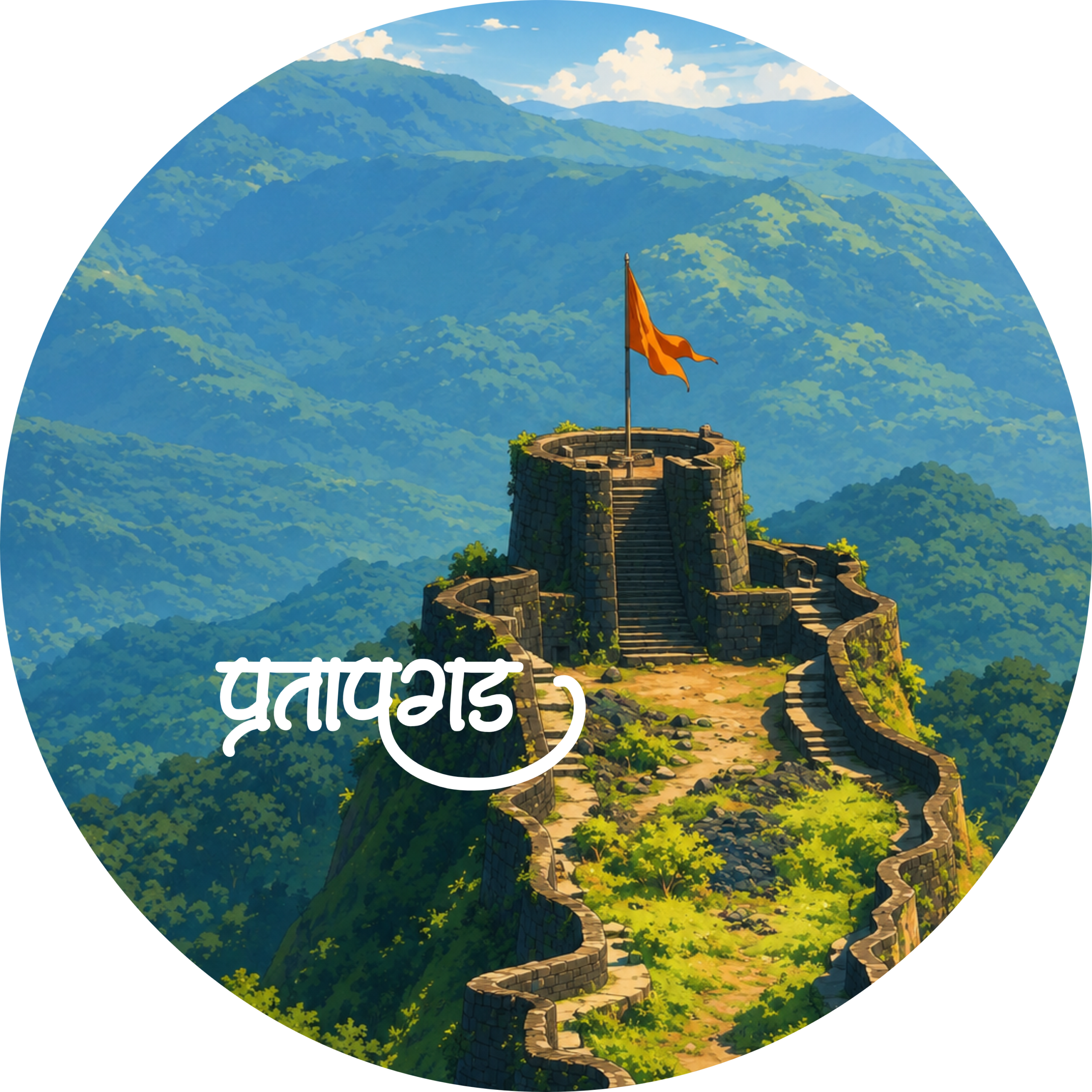 Pratapgad Fort Heritage Pin Badge – Maharashtra Fort Collection - Image 2