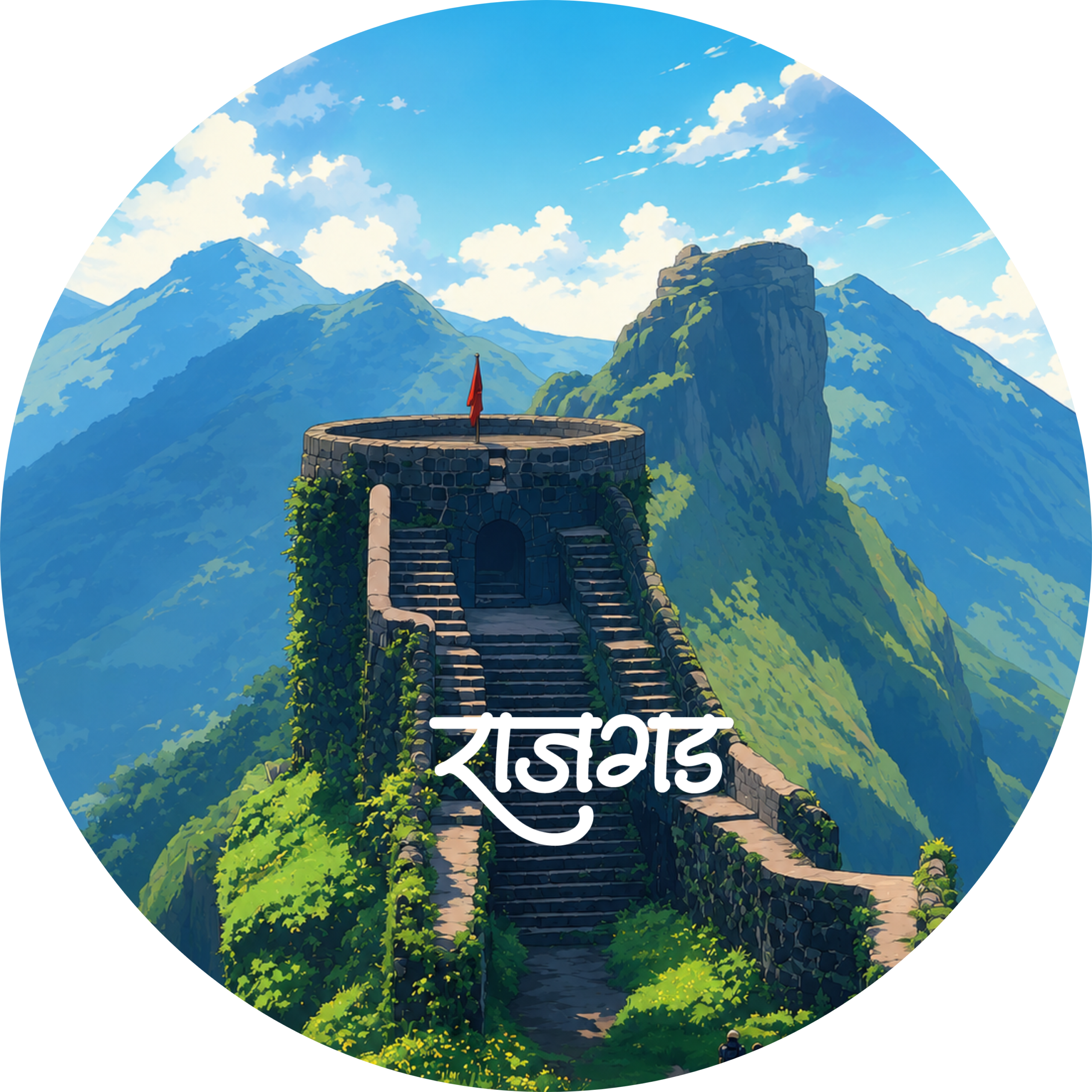 Rajgad Fort Heritage Pin Badge - Image 2