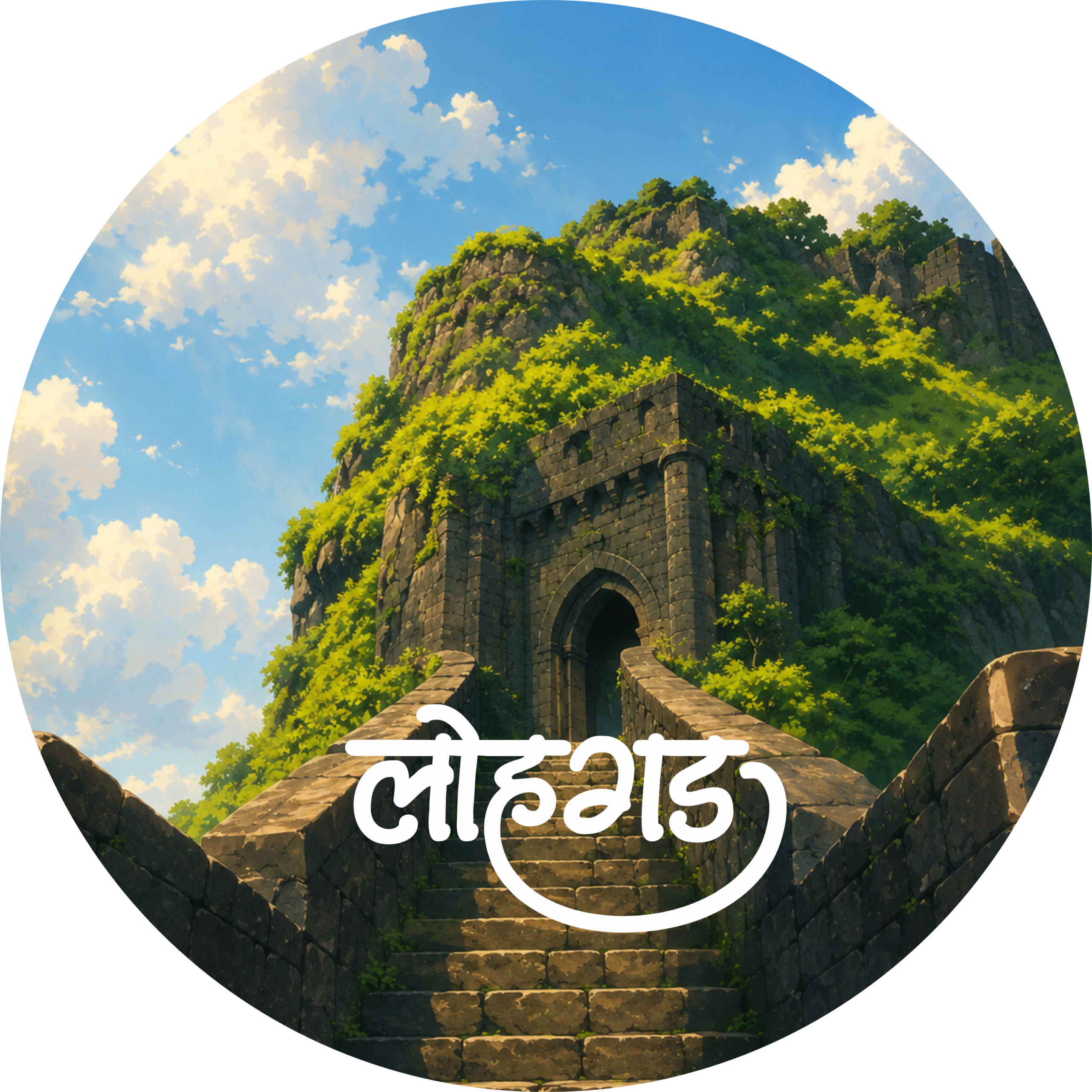 Lohgad Fort Pin Badge – Maharashtra Trekking Button Badge - Image 2