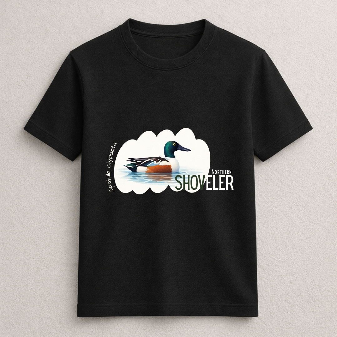 Northern Shoveler Bird Graphic T-Shirt - Image 2