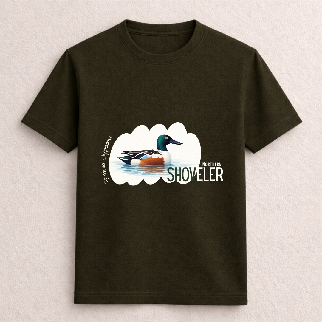 Northern Shoveler Bird Graphic T-Shirt - Image 5