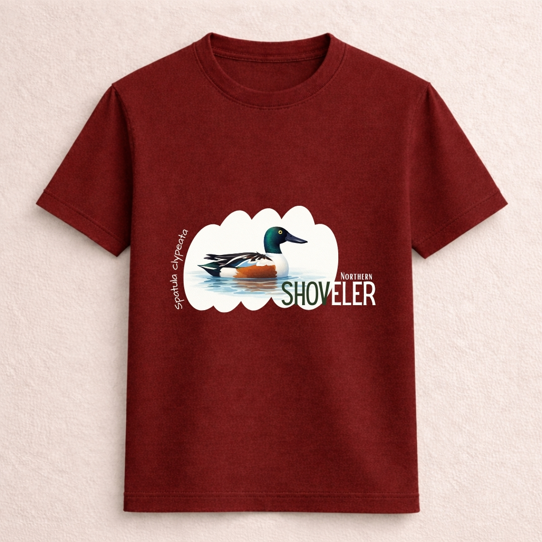 Northern Shoveler Bird Graphic T-Shirt - Image 3