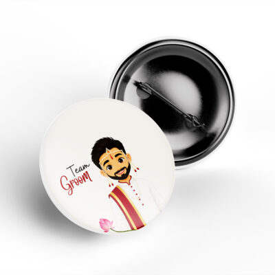 Team Groom Pin Badge