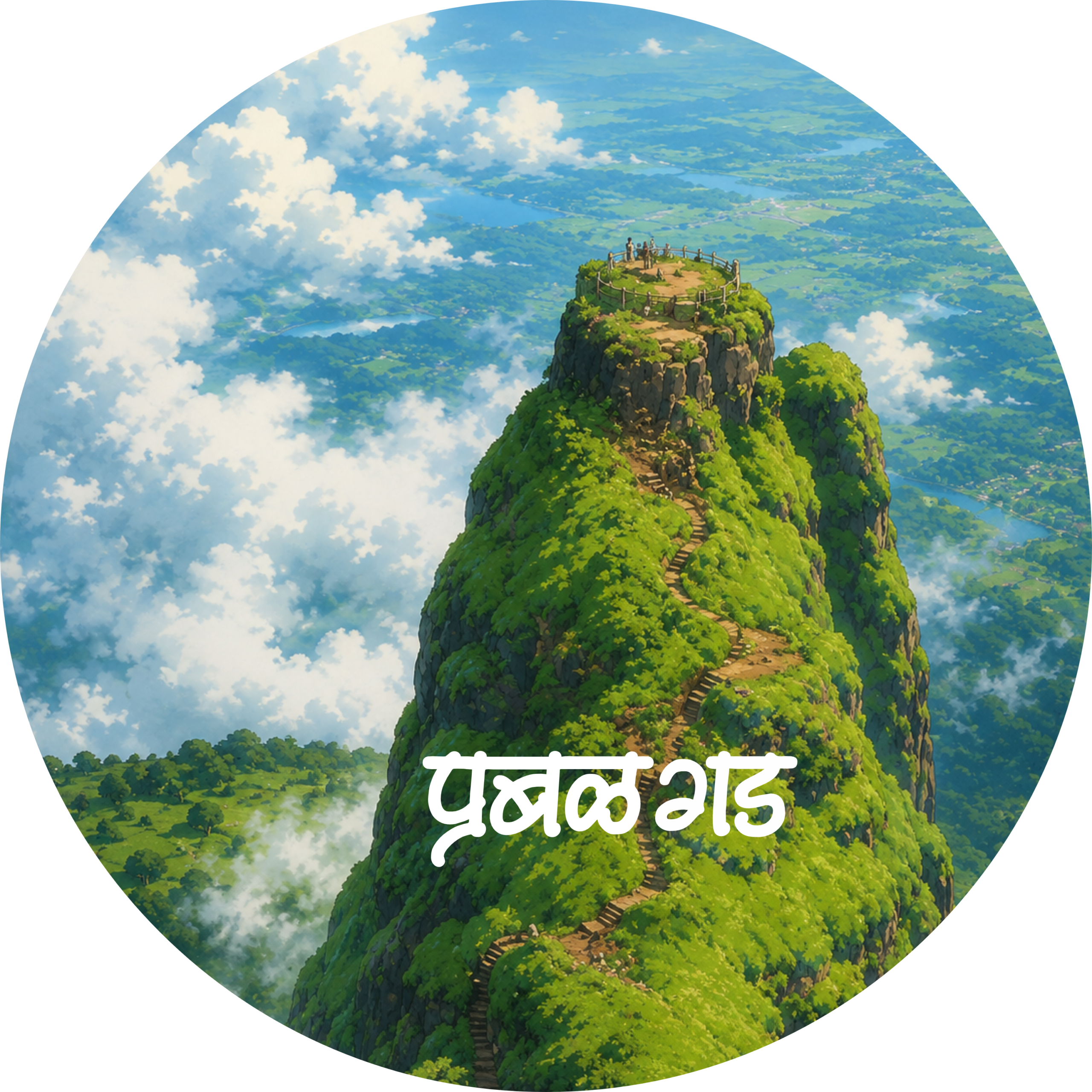 Prabalgad Fort Premium Round Badge – Maharashtra Trekking Pin Button - Image 2