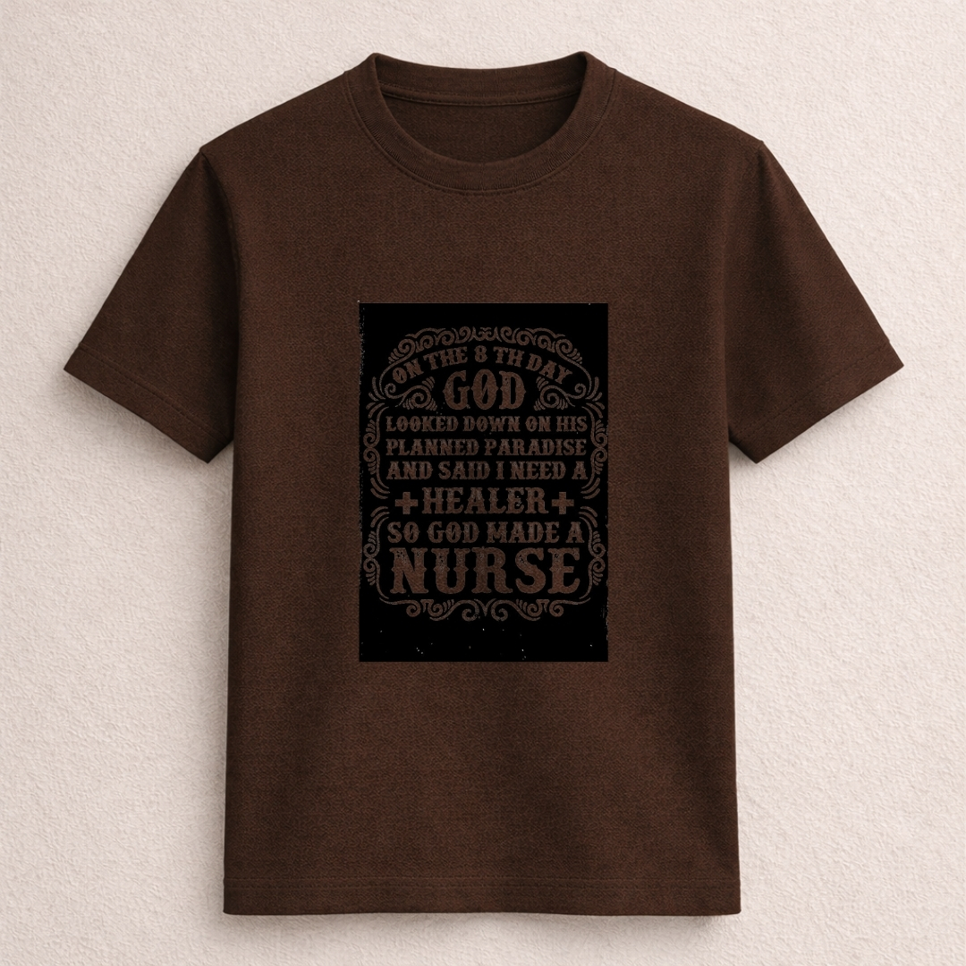 Nurse Appreciation Graphic T-Shirt – God Made a Nurse Tee - Image 3