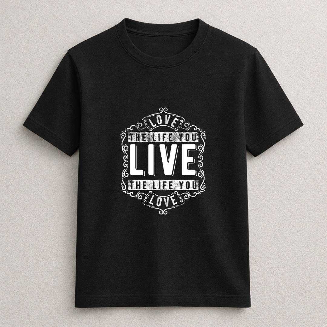Love the Life You Live Inspirational Graphic T-Shirt - Image 5