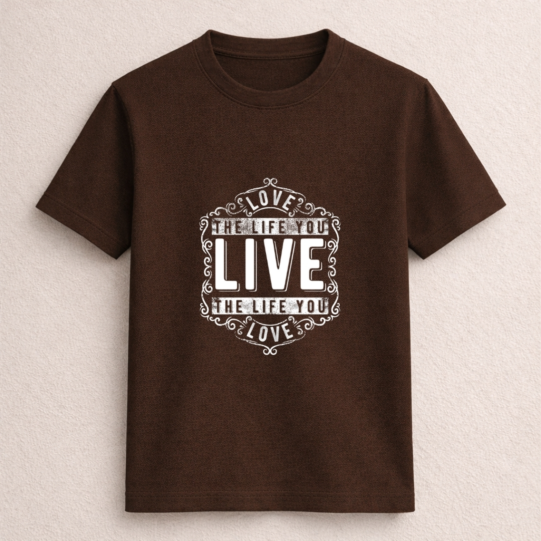 Love the Life You Live Inspirational Graphic T-Shirt - Image 3