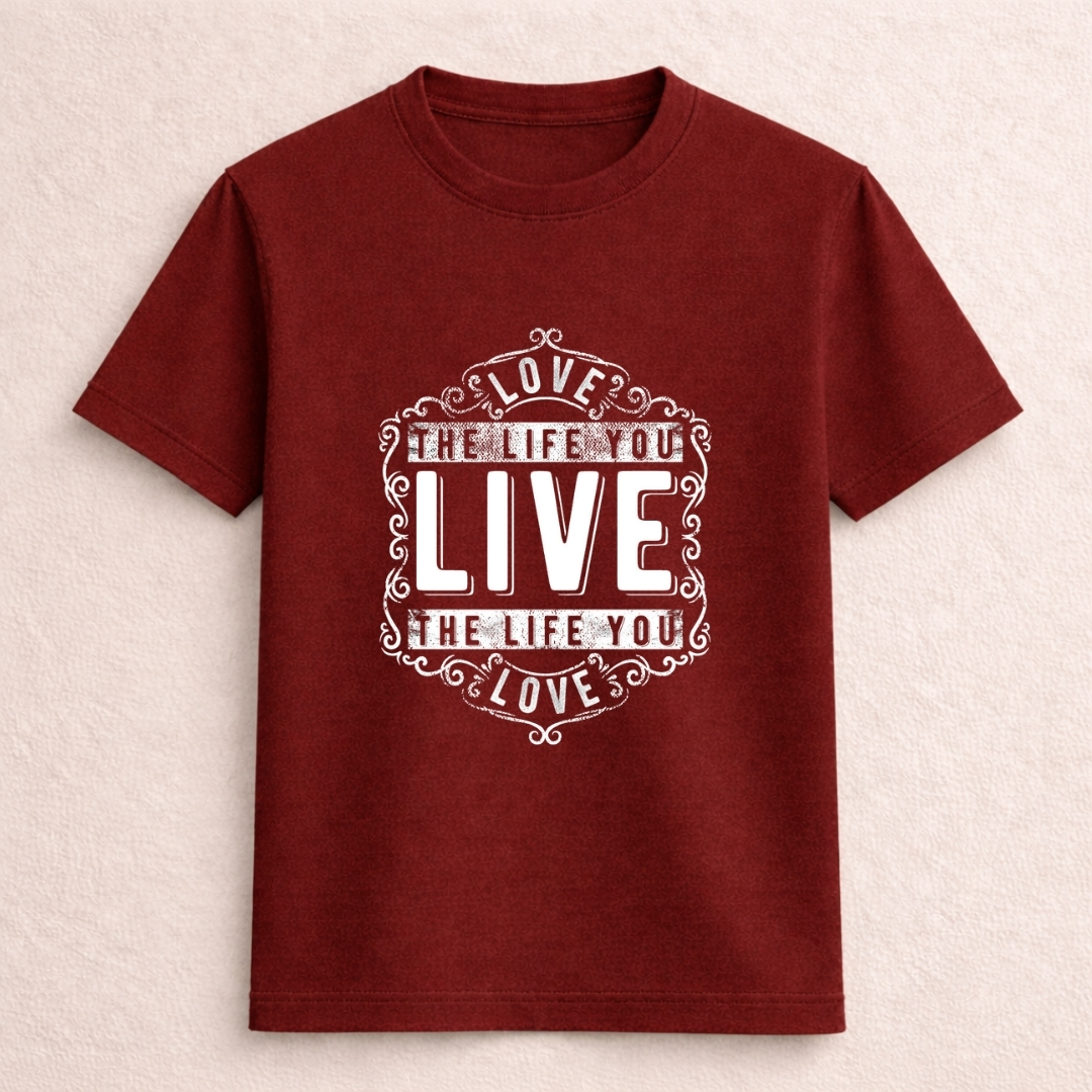 Love The Life You Live Motivational T-Shirt - Image 2