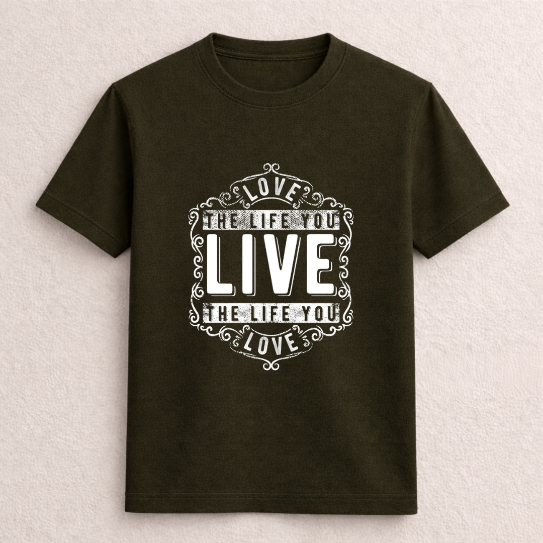 Love The Life You Live Motivational T-Shirt - Image 4