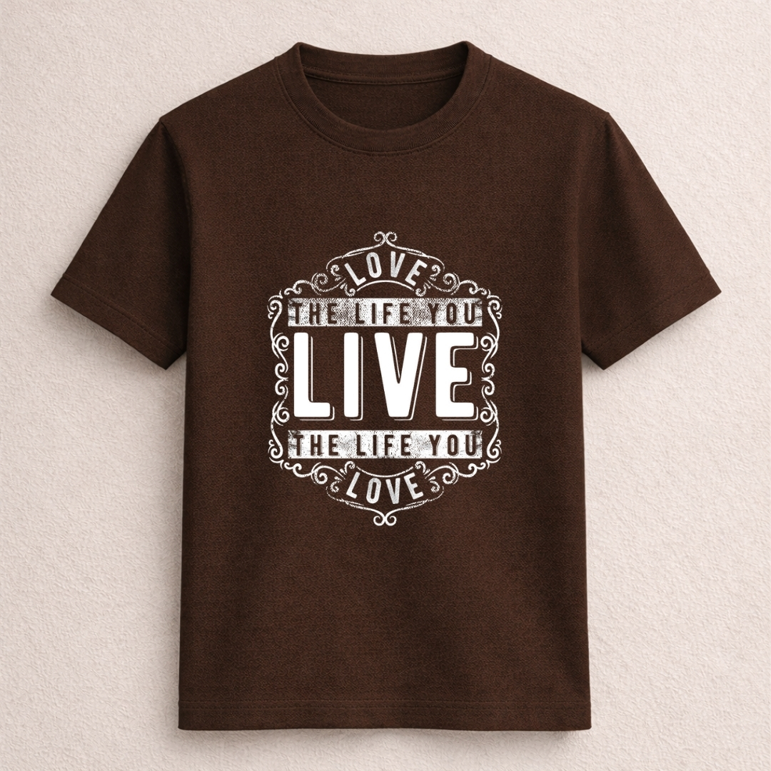 Love The Life You Live Motivational T-Shirt - Image 5