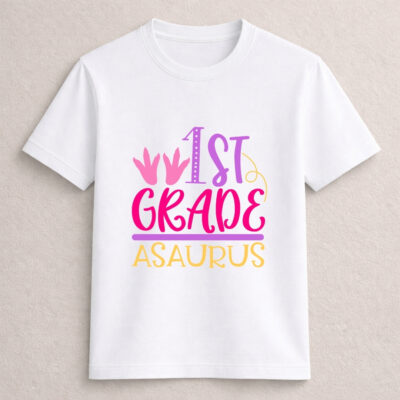 1st Grade Asaurus Dinosaur Kids T-Shirt