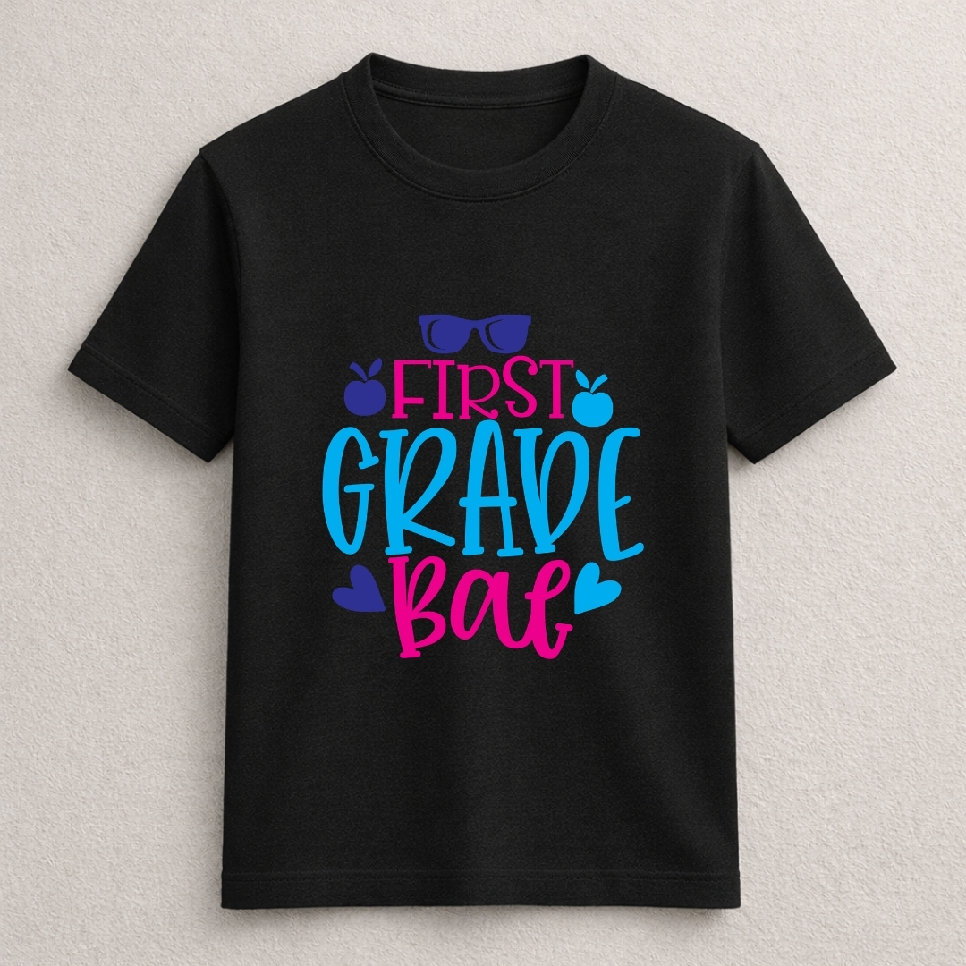 First Grade Babe Back to School Kids T-Shirt - Image 5