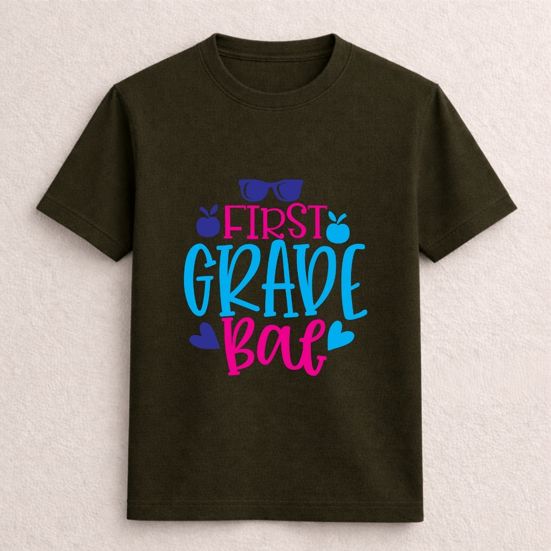 First Grade Babe Back to School Kids T-Shirt - Image 4