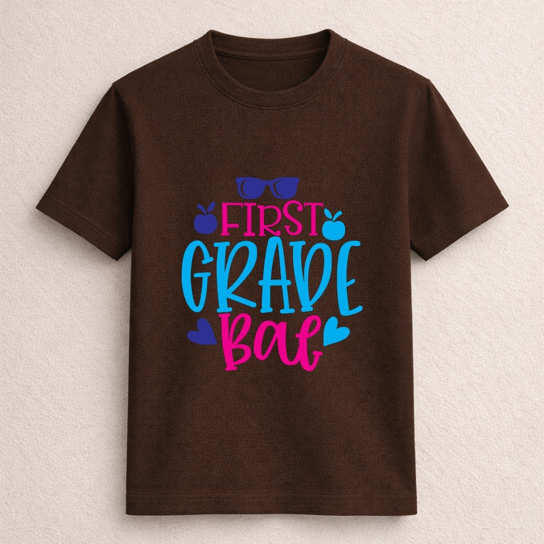 First Grade Babe Back to School Kids T-Shirt - Image 3