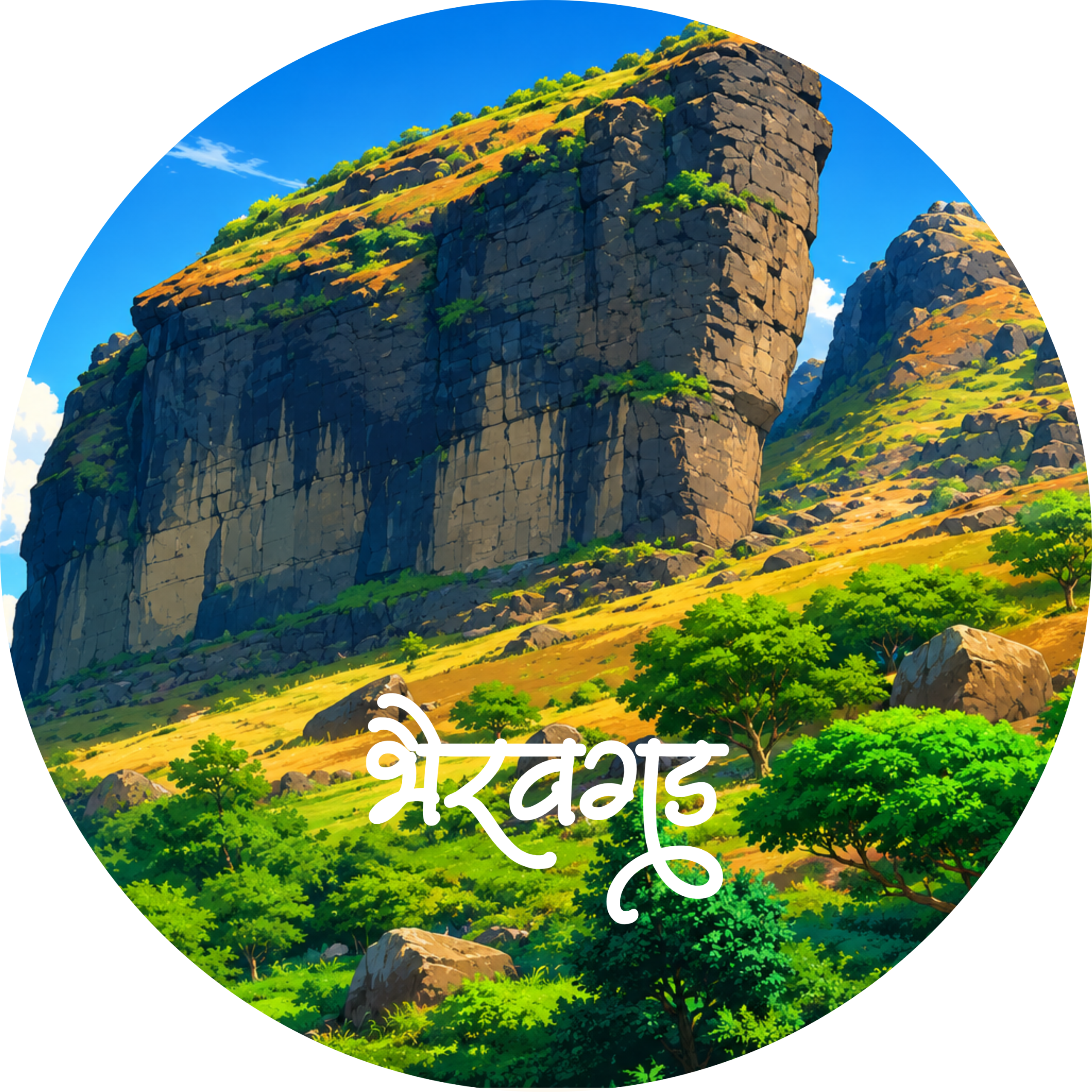 Majestic Bhairavgad Fort Badge – Premium Maharashtra Fort Pin Button - Image 2