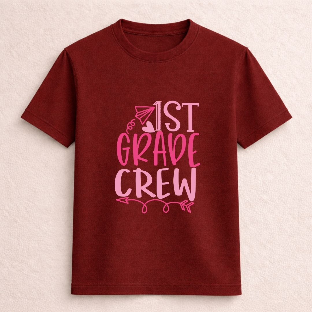 1st Grade Crew Kids T-Shirt - Image 6