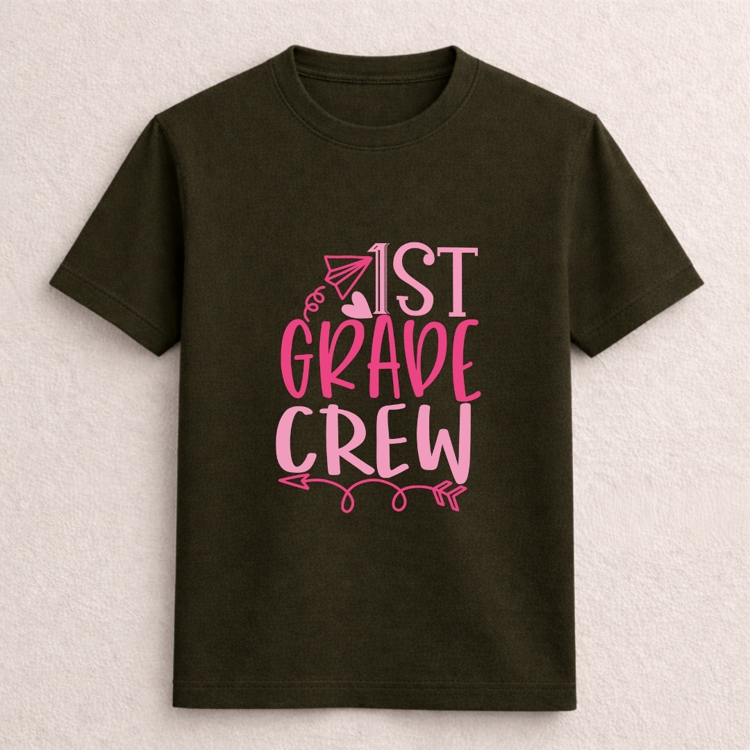1st Grade Crew Kids T-Shirt - Image 4