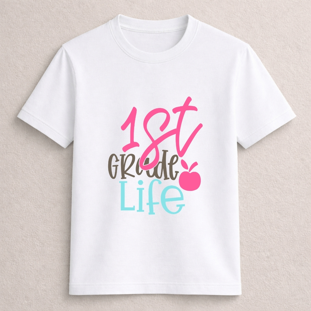 1st Grade Life Kids T-Shirt – Pink Edition - Image 2