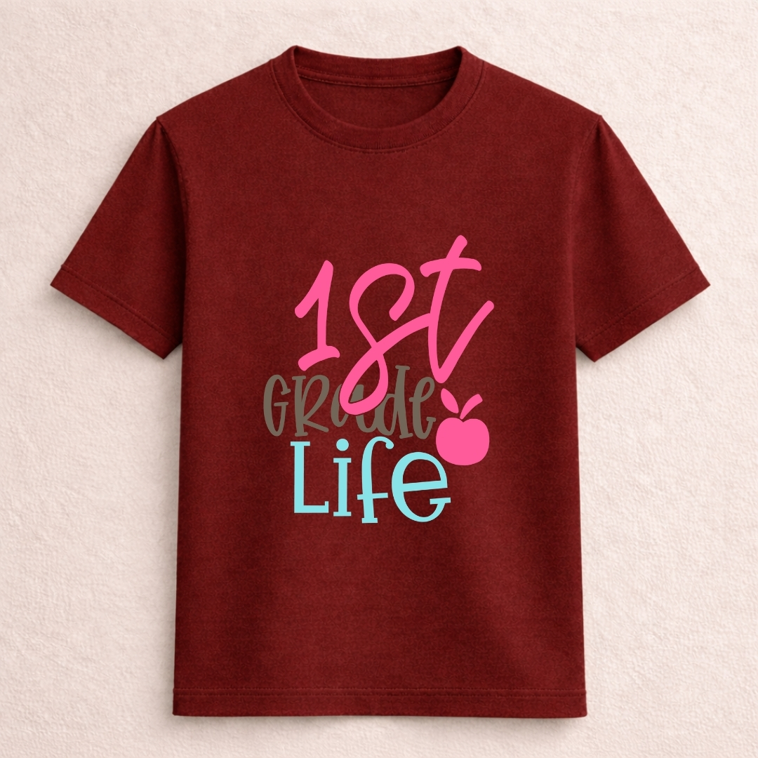 1st Grade Life Kids T-Shirt – Pink Edition - Image 5