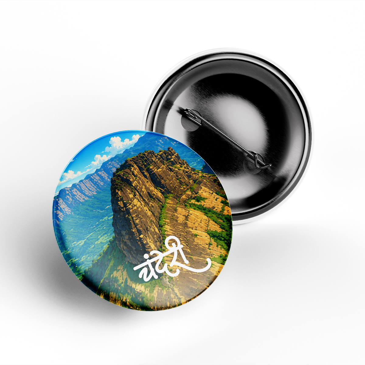 Chanderi Fort Badge Premium Metal Pin Button