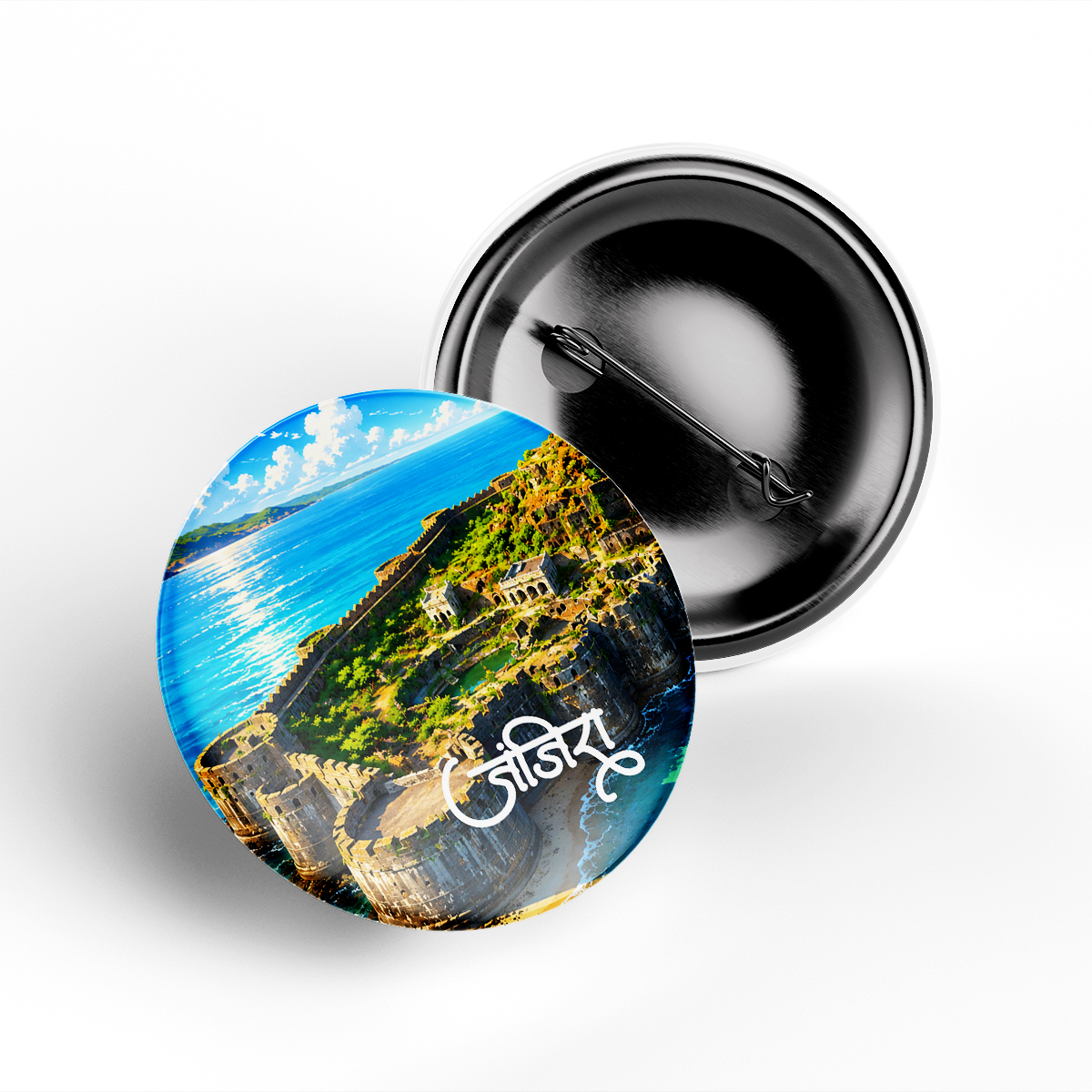 Premium Janjira Fort Badge Metal Pin Button