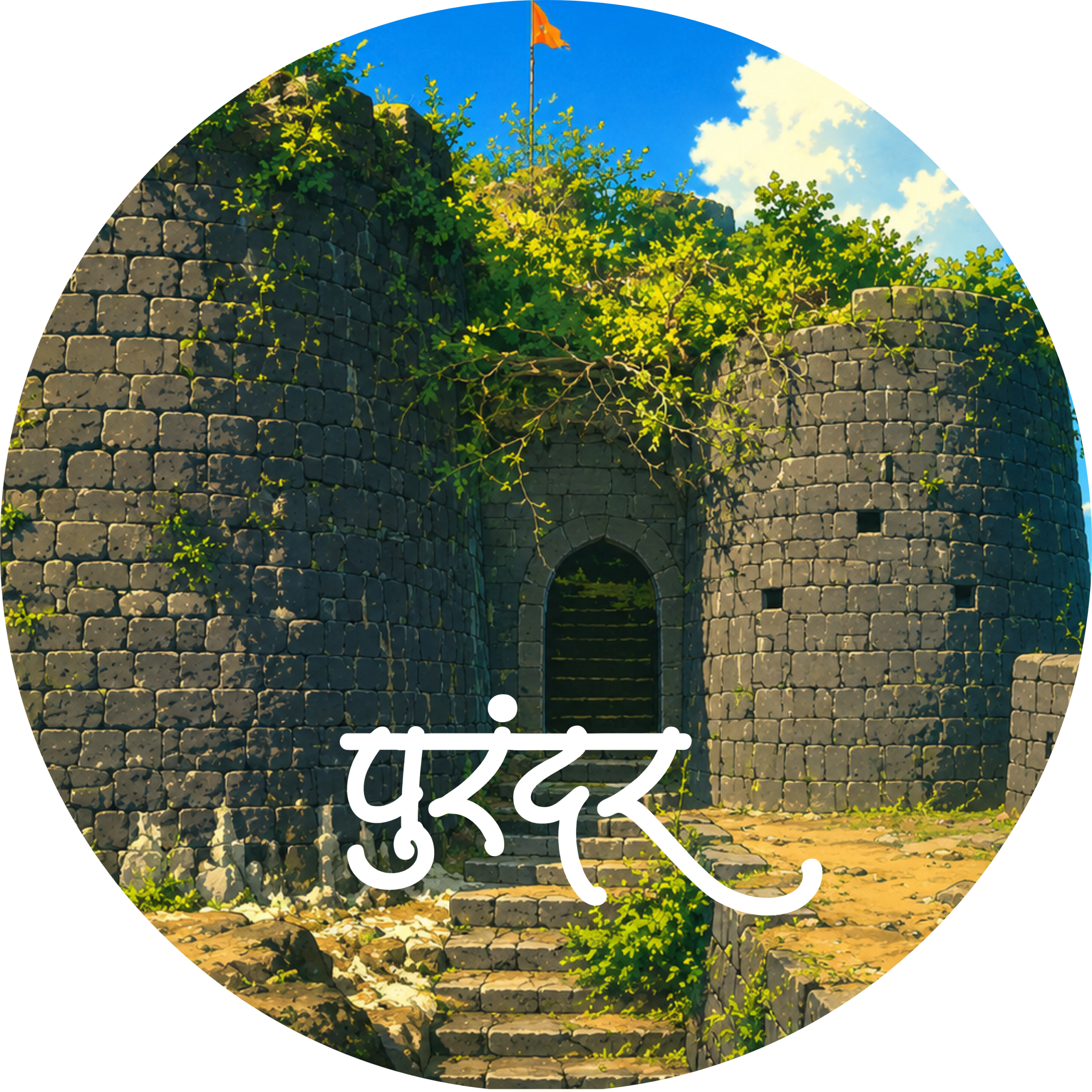 Purandar Fort Pin Badge - Image 2