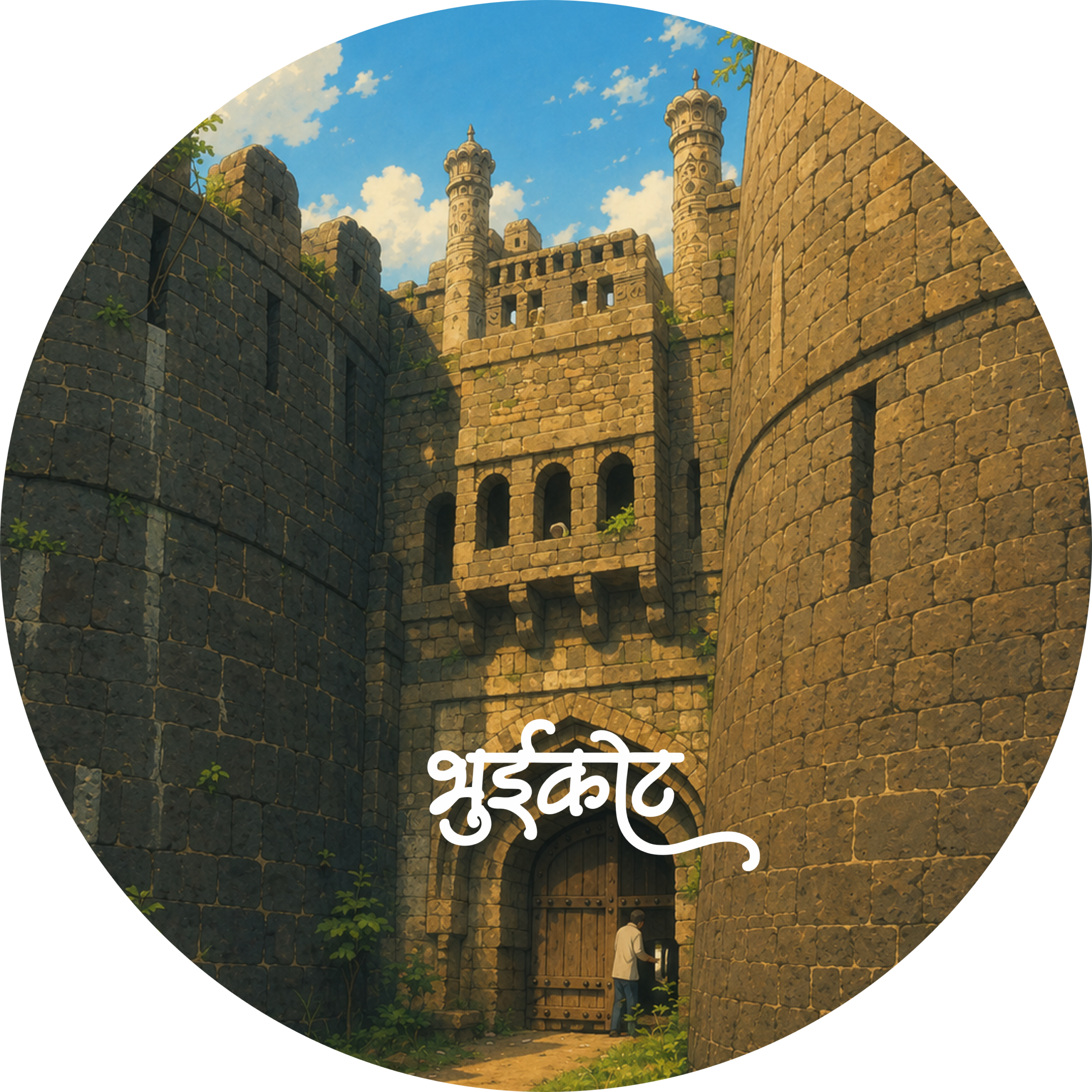 Bhuikot Fort Pin Badge - Image 2
