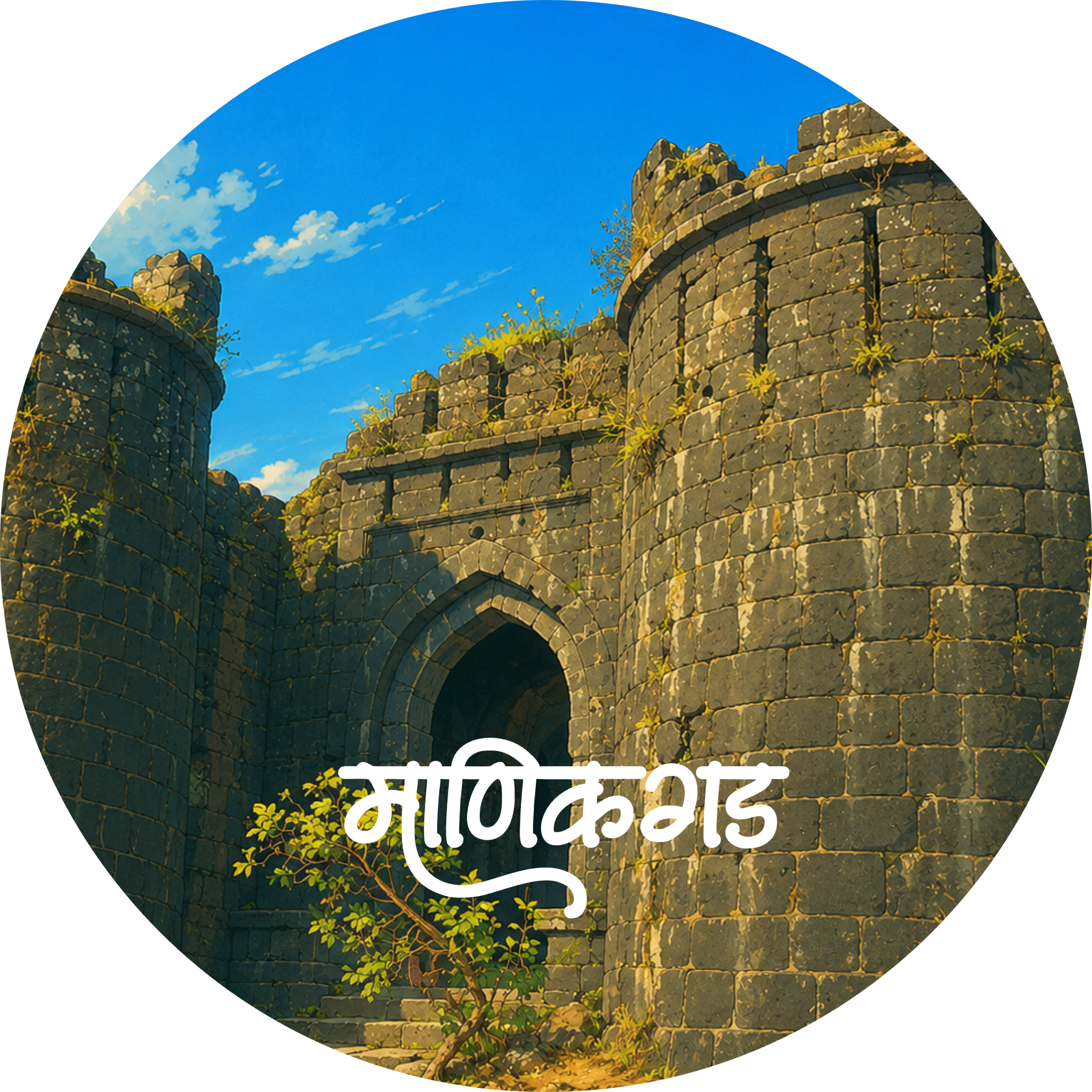 Manikgad Fort Pin Badge - Image 2