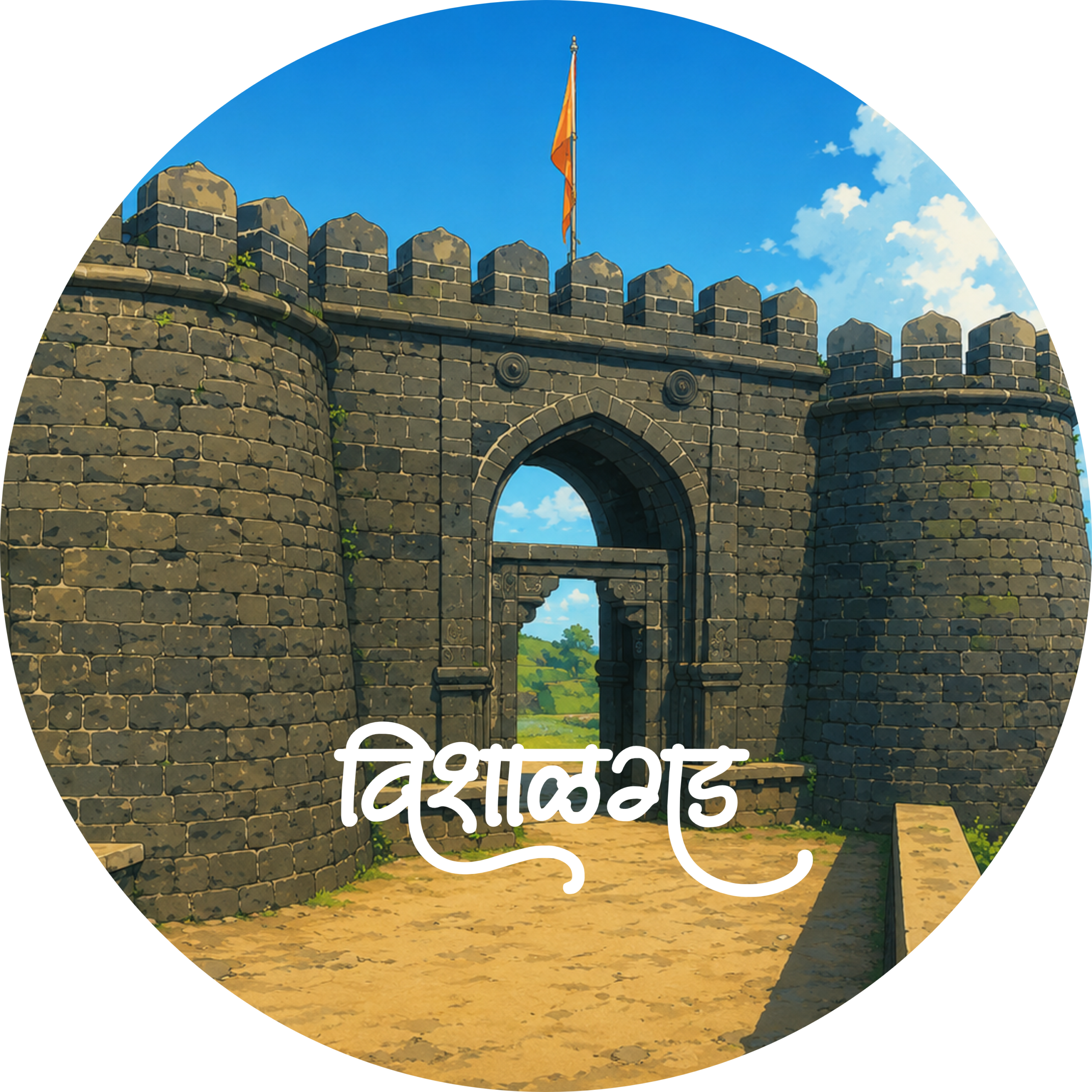 Visalgad Fort Pin Badge - Image 2