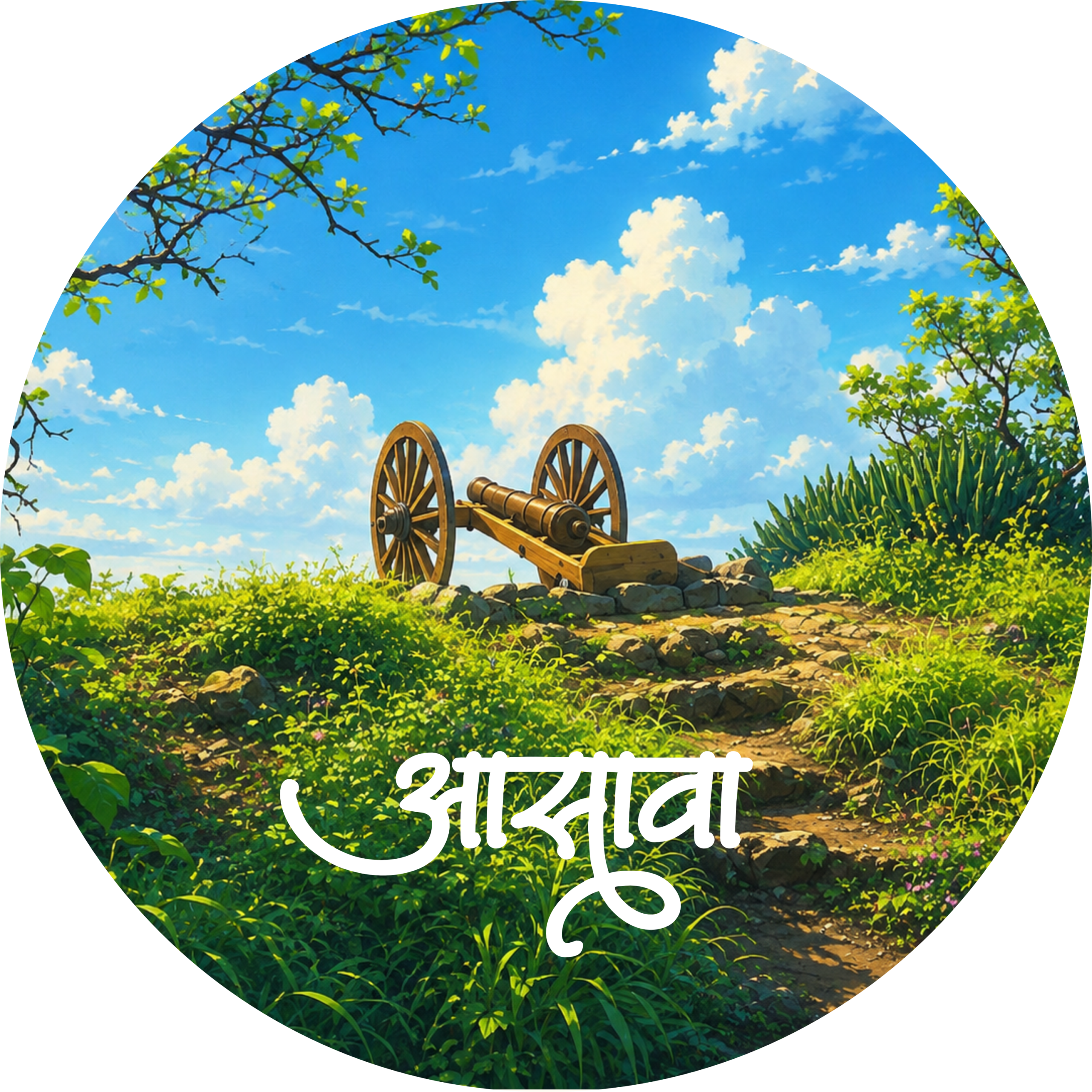 Premium Asava Fort Badge – Maharashtra Fort Collectible Pin Button - Image 2
