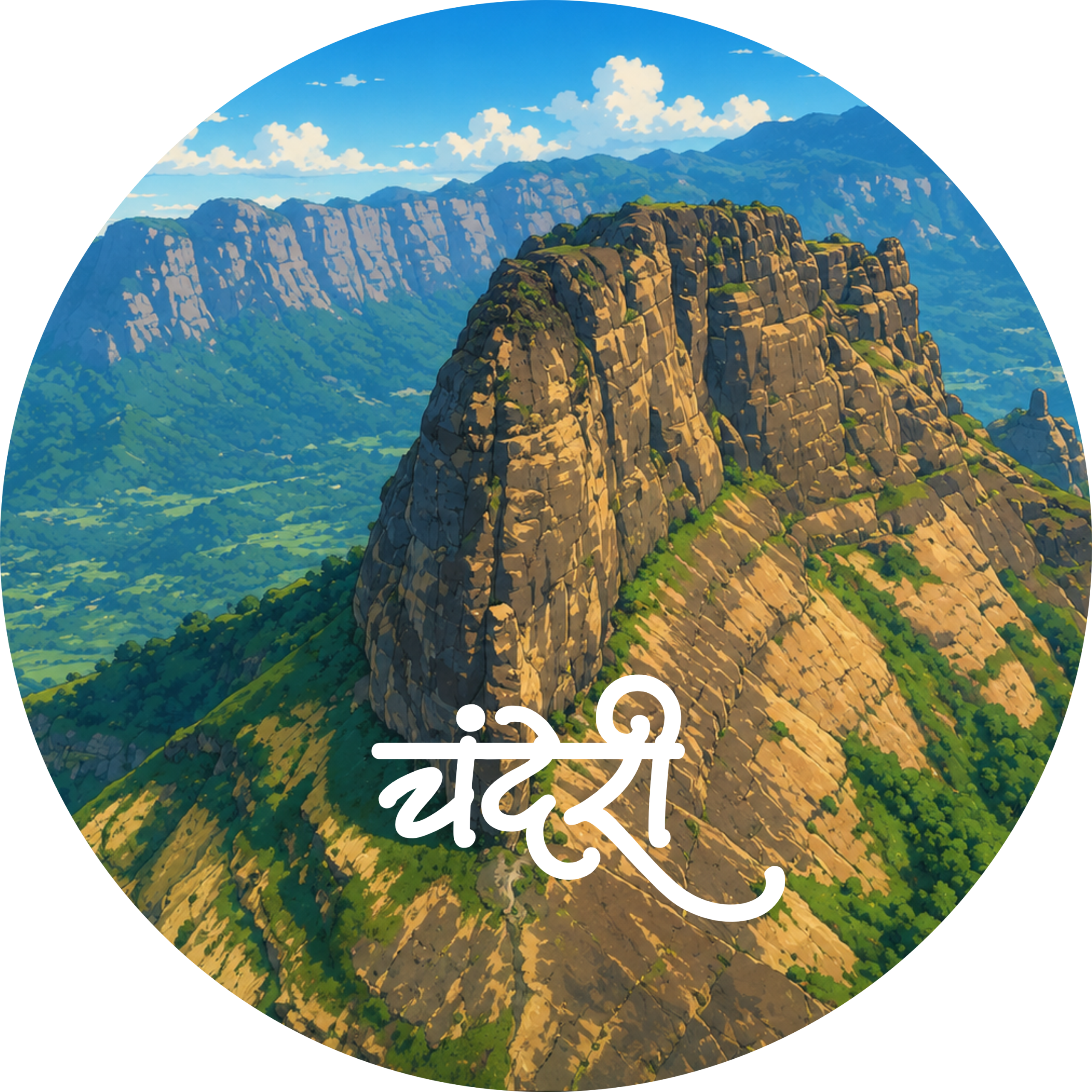 Premium Chanderi Fort Badge – Maharashtra Trek Collectible Pin Button - Image 2