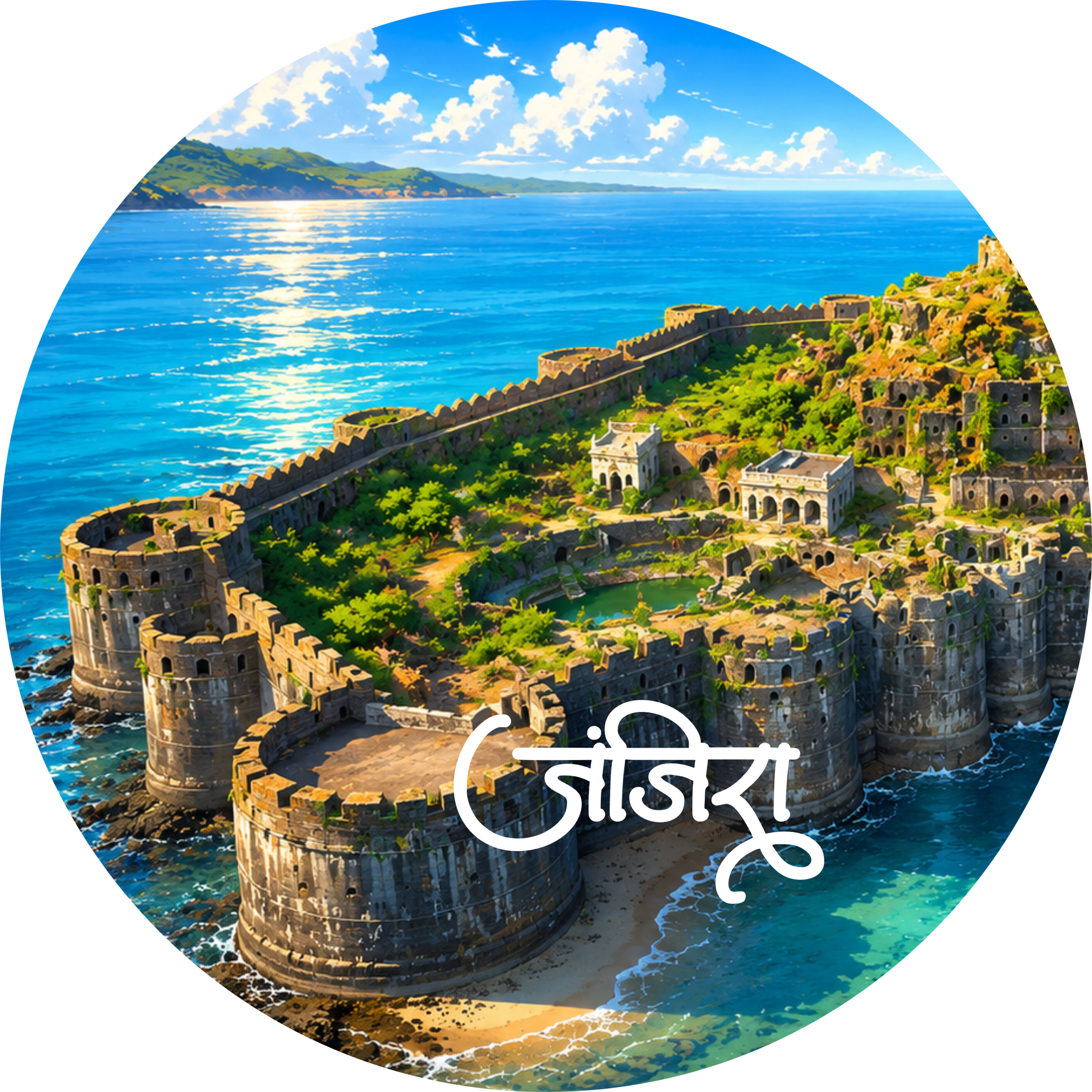Premium Janjira Fort Badge – Maharashtra Sea Fort Collectible Pin Button - Image 2