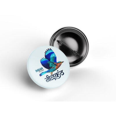 Indian Roller pin badge