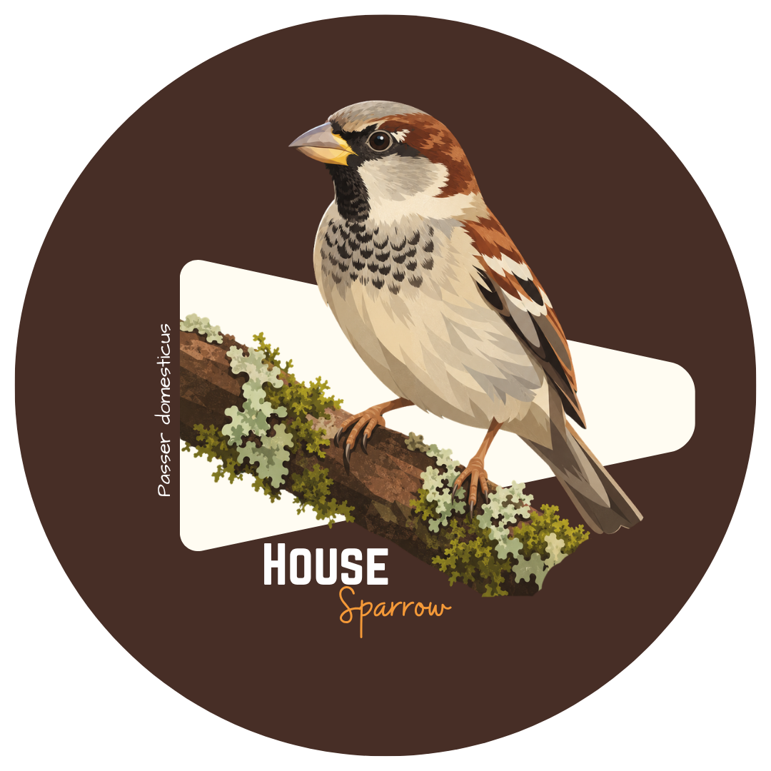House Sparrow Bird Pin Badge - Image 2