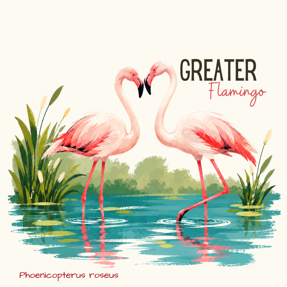 Greater Flamingo Fridge Magnet – Stunning Wetland Bird Art - Image 2