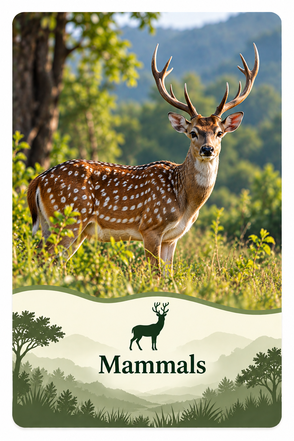 Spotted Deer Mammals Poster