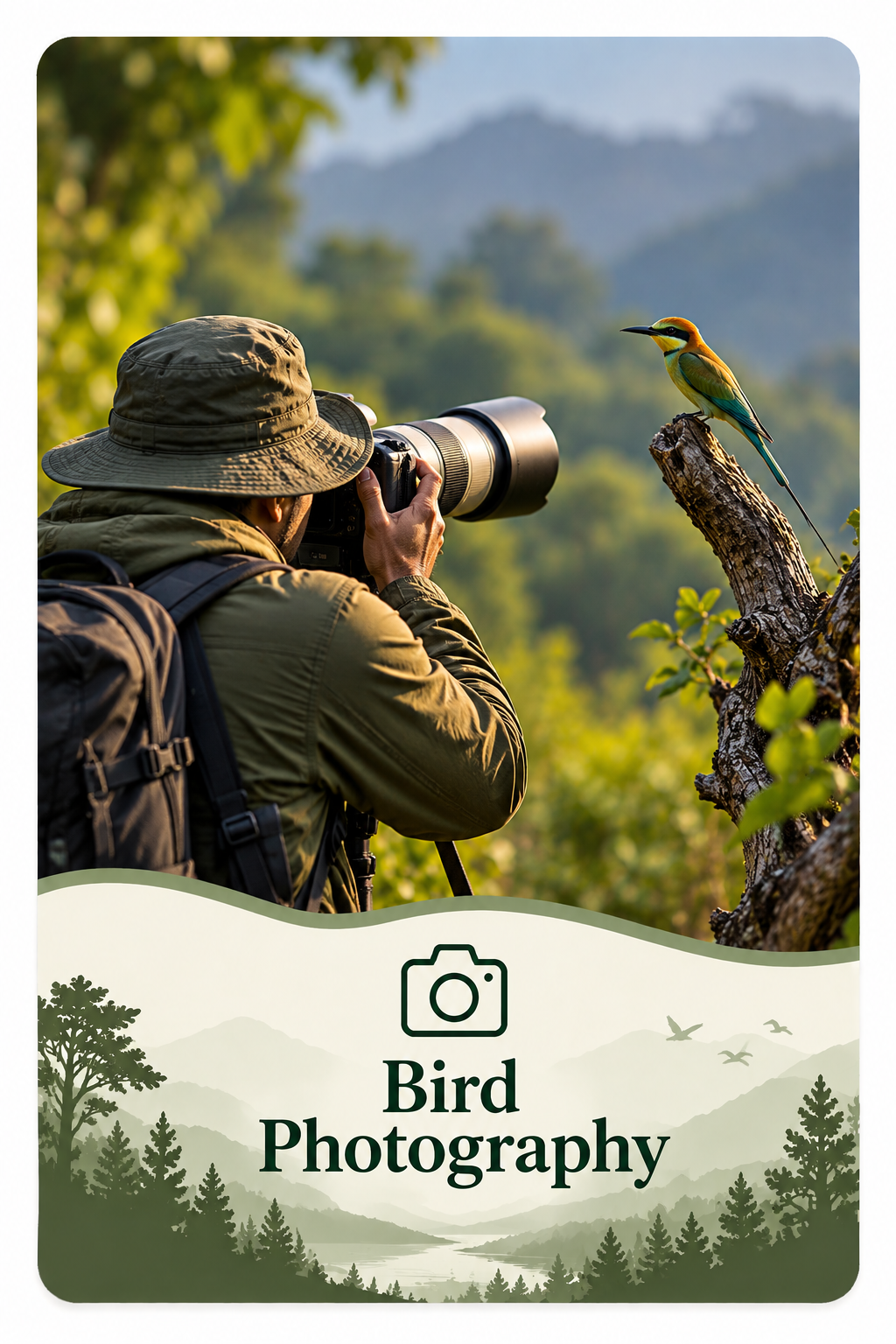 Wildlife Photographer and Colourful Bird